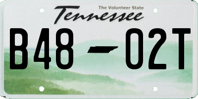 TN license plate B4802T