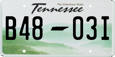 TN license plate B4803I