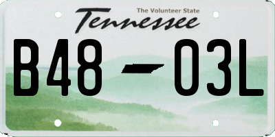 TN license plate B4803L