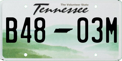 TN license plate B4803M