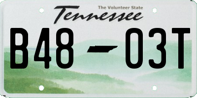 TN license plate B4803T