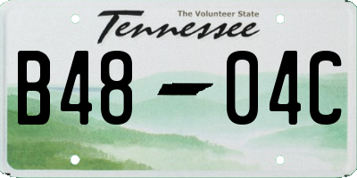 TN license plate B4804C