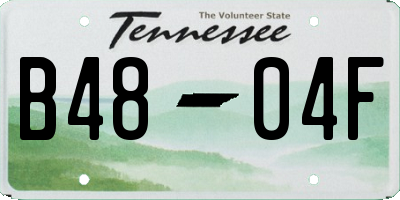 TN license plate B4804F