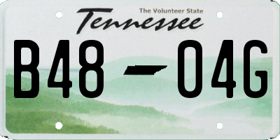 TN license plate B4804G