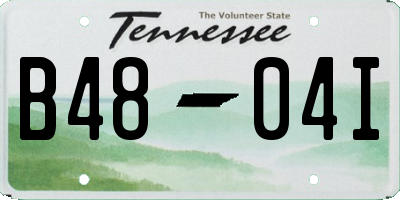 TN license plate B4804I