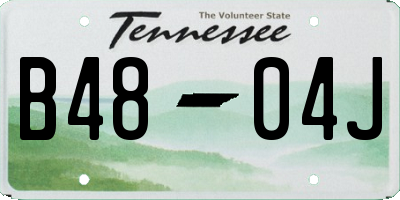TN license plate B4804J