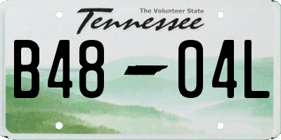 TN license plate B4804L