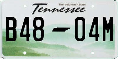TN license plate B4804M