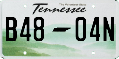TN license plate B4804N