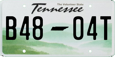 TN license plate B4804T
