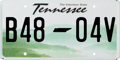 TN license plate B4804V