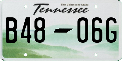 TN license plate B4806G