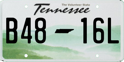 TN license plate B4816L