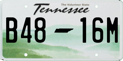 TN license plate B4816M