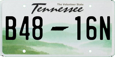 TN license plate B4816N