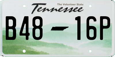 TN license plate B4816P