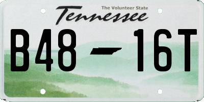 TN license plate B4816T