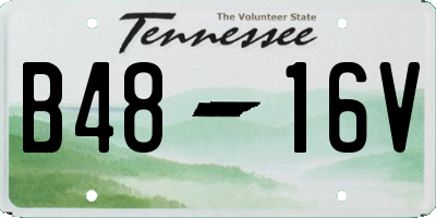 TN license plate B4816V
