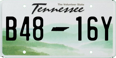 TN license plate B4816Y