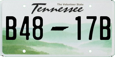 TN license plate B4817B
