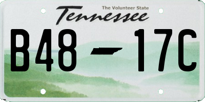 TN license plate B4817C