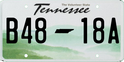 TN license plate B4818A