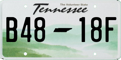 TN license plate B4818F