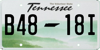 TN license plate B4818I