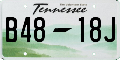 TN license plate B4818J