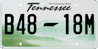 TN license plate B4818M