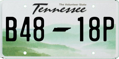 TN license plate B4818P