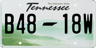 TN license plate B4818W