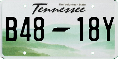 TN license plate B4818Y