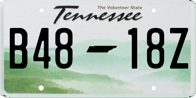 TN license plate B4818Z