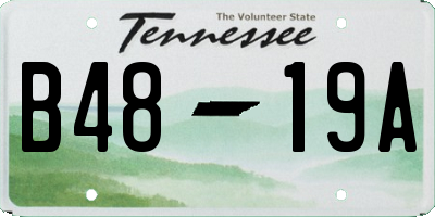 TN license plate B4819A