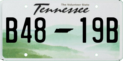 TN license plate B4819B