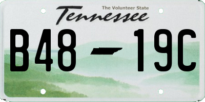 TN license plate B4819C