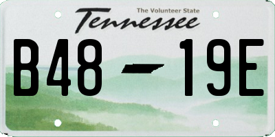 TN license plate B4819E