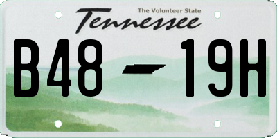 TN license plate B4819H