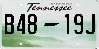 TN license plate B4819J