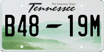 TN license plate B4819M