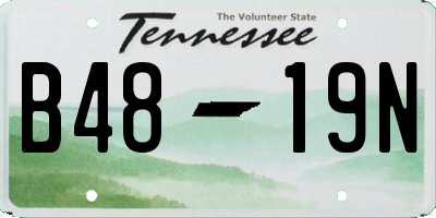 TN license plate B4819N