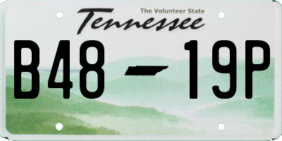 TN license plate B4819P