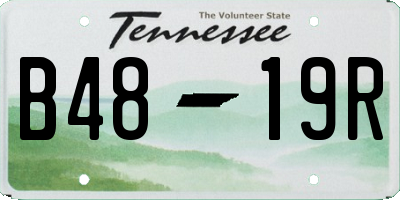 TN license plate B4819R