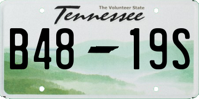 TN license plate B4819S