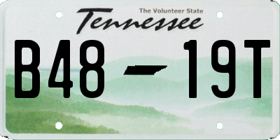 TN license plate B4819T