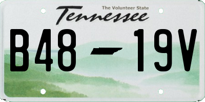 TN license plate B4819V