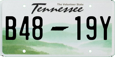 TN license plate B4819Y