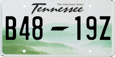 TN license plate B4819Z