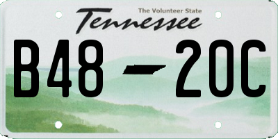 TN license plate B4820C